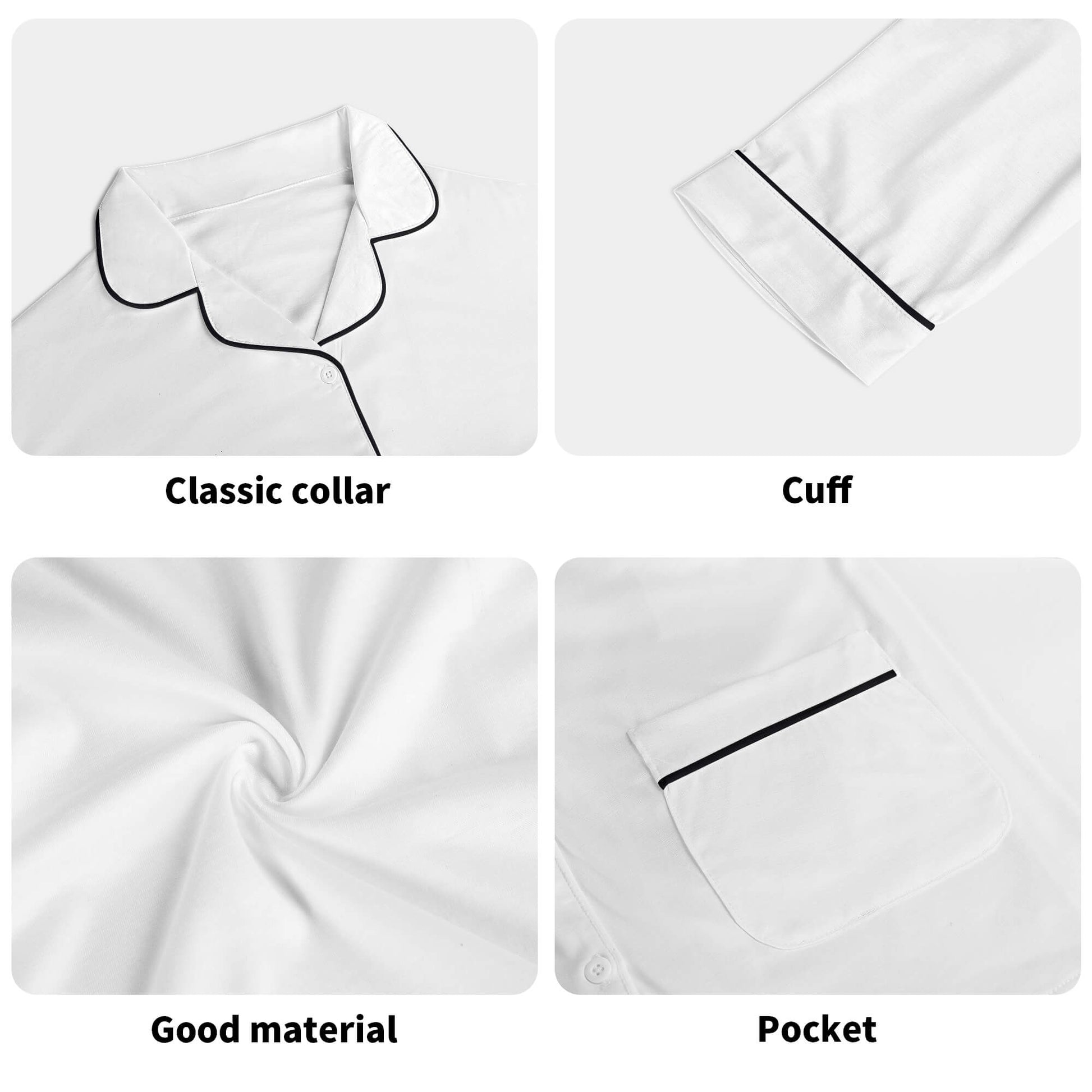 Unisex Long Sleeve Adult Nightwear Pajama Set